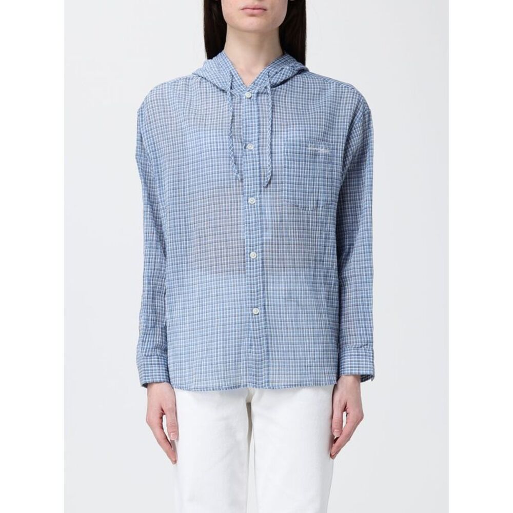 Dunst Women Dunst Check Cotton Hooded Shirt